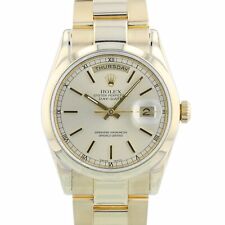Rolex Day Date 118208 36 mm Champagne Stick Dial Gold Oyster 2005 Box & Papers