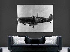 SPITFIRE AEROPLANE CLASSIC WORLD WAR 2 II LARGE PICTURE POSTER GIANT HUGE