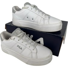 Fila Panache Women's Trainers UK 5.5 Silver Crystal Textured White Boxed