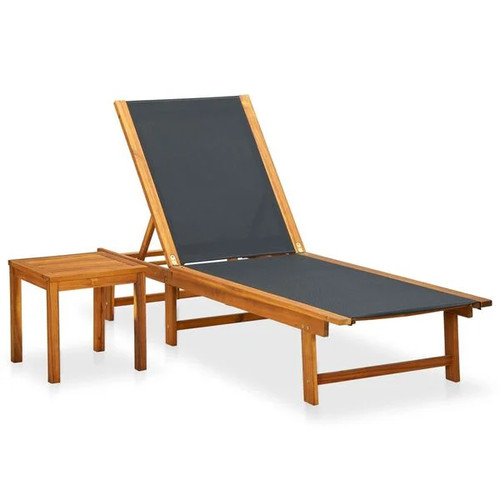 Acacia wood sun lounger - sun, with