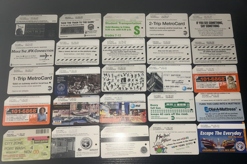 Vintage nyc subway metrocards - vintage,