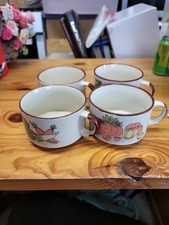 Set of 4 vintage soup mugs /