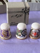 3 X Commemorative Thimbles. Prince William & Harry’s Births, + Queen’s Birthday