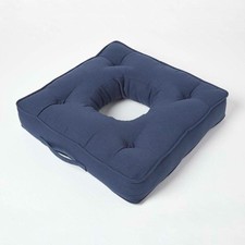 Navy Blue Pressure Relief Armchair Booster Cushion Cotton Medical Seat Pad