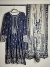 Blue Printed Pakistani Kurta