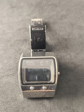 Vintage Seiko Wrist Watch  0634-5019 Black Bracelet Circa 1970s