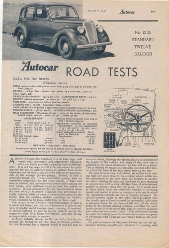 Standard saloon period road - 12,