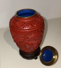 Chinese Carved Cinnabar