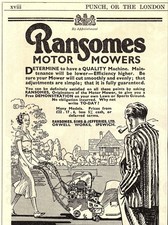Original 1933 Advert RANSOMES