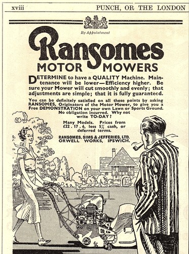 Original 1933 advert ransomes - original,