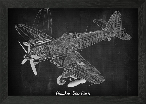 Hawker sea fury framed - hawker,