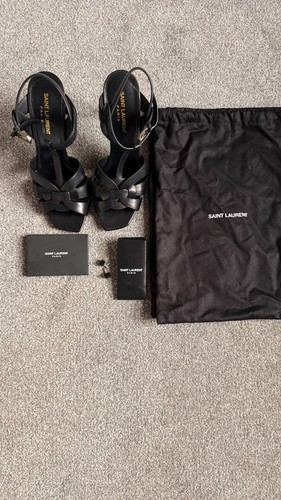 Saint laurent black leather - black,