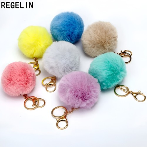 Cute key chain - key, fur