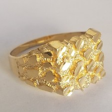 solid 14k yellow Gold Nugget