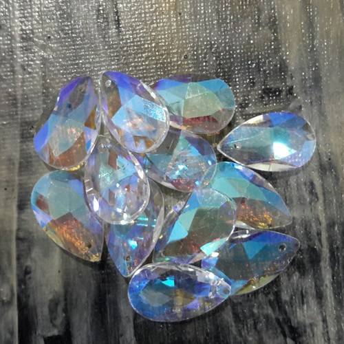 Faceted teardrop glass - faceted,