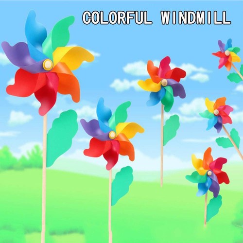 Kids garden colorful windmills - garden,
