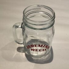 Jeremiah Weed Original Mason Jam Jar Bourbon/Whisky Glass  with handle