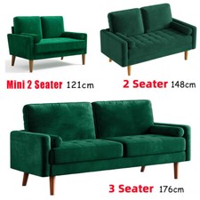 2/3 Seater Velvet Sofa with 2