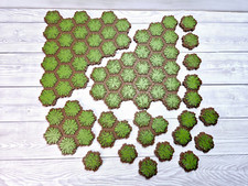 HeroScape Rise Of The Valkyrie 2004 Hex Tile Green Spares / Expansion Pieces -