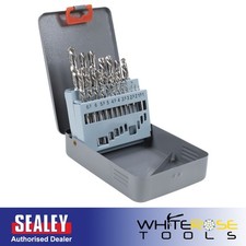 Sealey Left-Hand Spiral Drill Bit Set Screw Extractor Storage Case 19pc