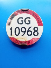 Vintage PSV Public Service Vehicle Driver Badge GG 10968 South Wales 