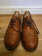 Alfred Sargent Tan Brown Leather Derby Brogue Shoes UK 9.5 US 10.5 EU 43.5