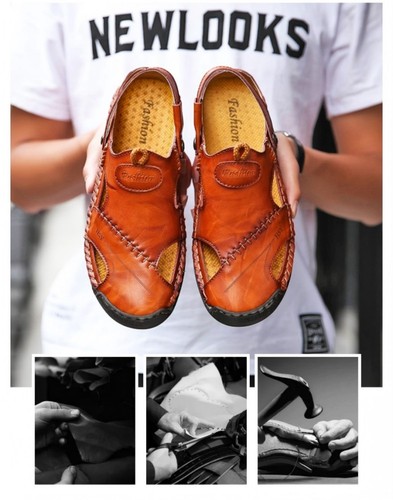 Mens leather summer sandals - summer,
