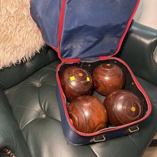 Vintage Crown Green Bowls Set