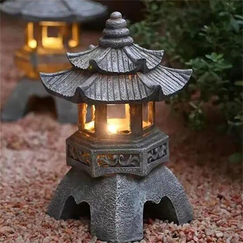 Solar pagoda garden light - pagoda,