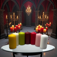 Pillar Candles Unscented Small to Large Size Church Candle Long Burning Hours