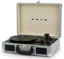 Bush Retro Turntable KTS-601 3-Speed Portable Vinyl Record Player Grey 3421545