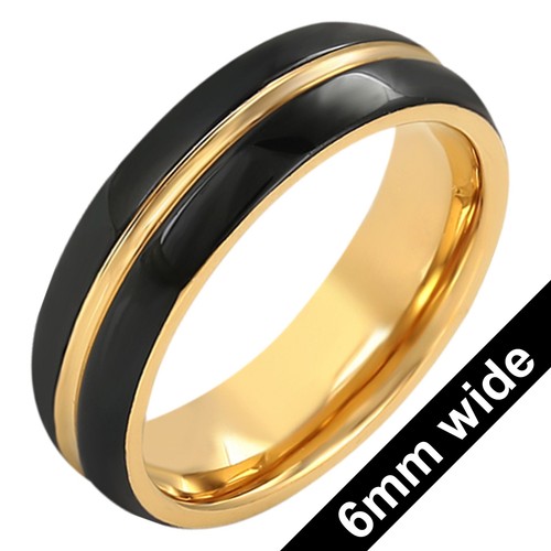 6mm black gold tone - 6mm,