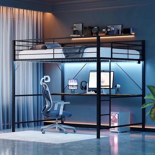 Loft bed with - bed,