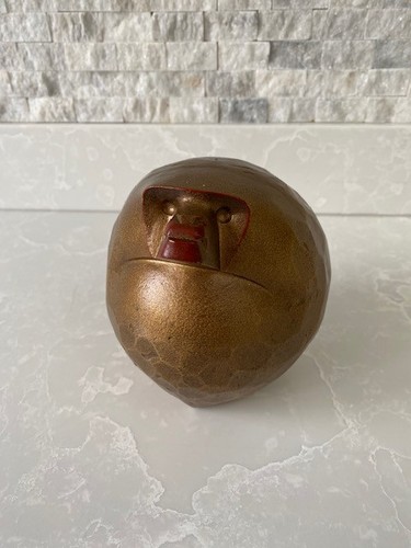 Japanese ceramic gold monkey