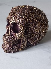 Bronze Colour Gothic Skull Nuts & Bolts Decoration
