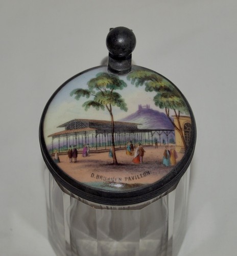C19th lidded glass tankard - tankard,