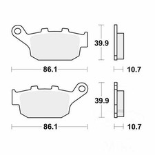 TRW Brake Pads Rear Sintered MCB585SH Fits Buell XB9S 1000 2003-2004