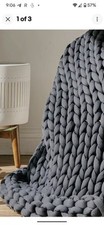 Chunky Knit Throw.King Size