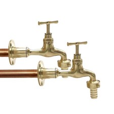 Brass Wall Taps, Vintage Style