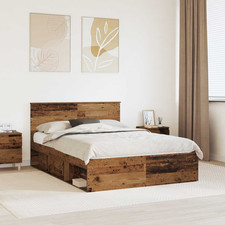 Bed frame 140x190 cm Old Wood