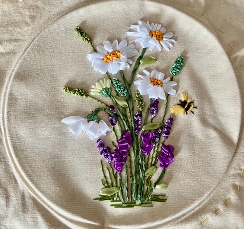 Completed ribbon embroidery - completed,