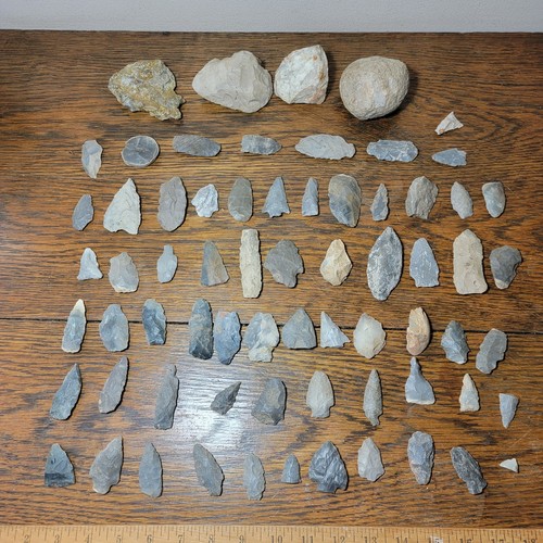 Flint knapped stone arrowhead - flint,
