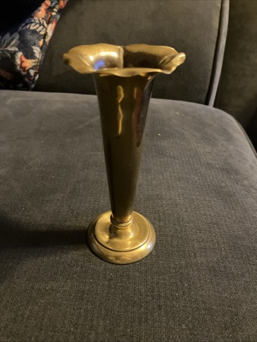 Vintage brass bud vase - vintage,