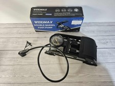 WEIDMAX Double Barrel Foot Bike Pump Air Inflator Pump with Pressure Gauge