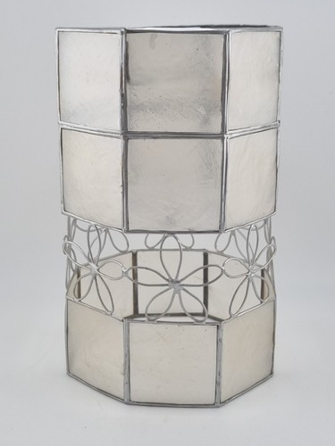 Vintage capiz shell lamp - capiz,