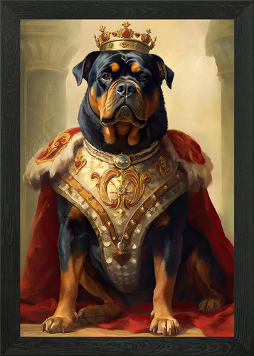 Rottweiler the king framed - rottweiler,