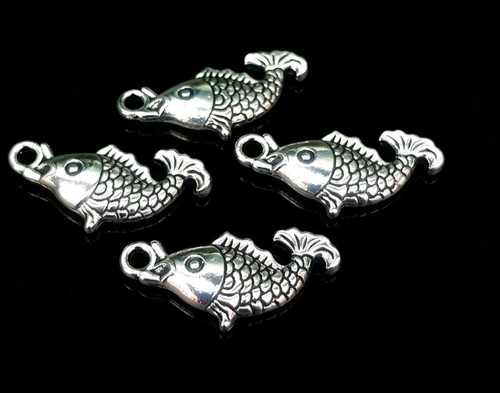 Koi fish charms antique - fish,