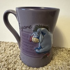 Disney Store Eeyore Large 3D Ceramic Purple Mug Definition Mug - Winnie the Pooh