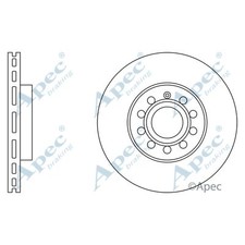 2x Brake Discs Vented For Seat Altea XL 5P5 2.0 TDI 16V Apec Red Front