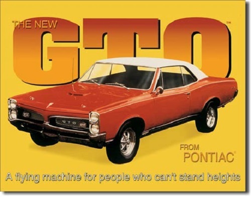 Pontiac gto tin sign usa - tin,